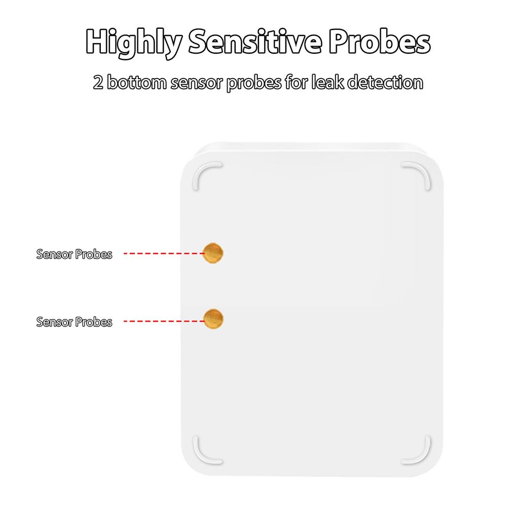 Water Leak Alarm High Sensitivity 90dB Loud Alert Wireless Leak Detector with Remote App Notification for Basement