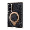 Premium Krokodilmönstrat Äkta Läderfodral för Samsung Galaxy Z Fold8 Ultra Fold 7 8 W26 Dubbel Centralaxel Skyddsfodral