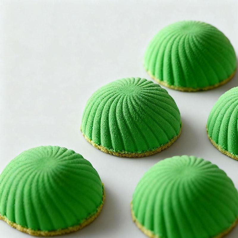 6 Cavity Spiral Shape Silicone Mold Semi Sphere Mousse Cake Baking Pan Chocolate Cheesecake Jelly Dessert Kitchen Bakeware Tools