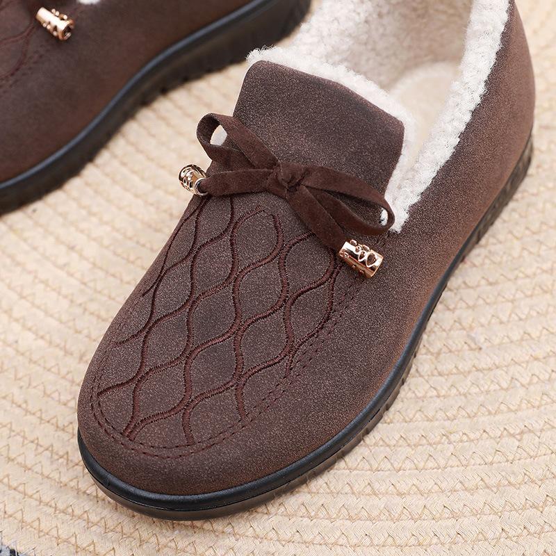 Winter dames vrijetijdsmuts schoenen antislip wollen schoenen pluche warme middelbare en oudere katoenen schoenen op maat