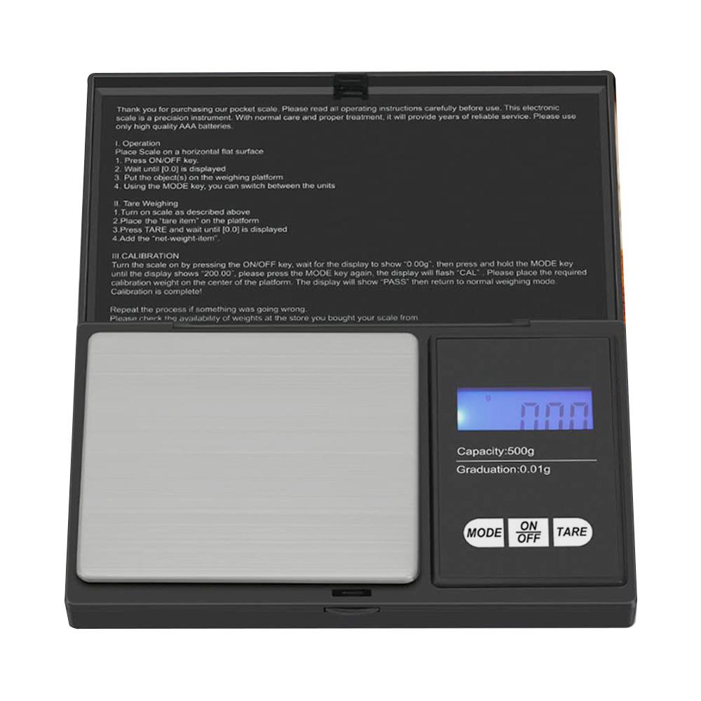 500g Jewelry Mini Stainless Steel Electronic Scale Pocket Scale Gram Balance Weight Scale Portable Pocket Scale Home Supply