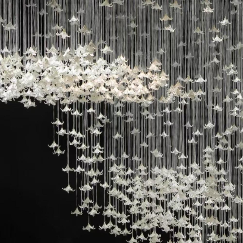 5pcs Elegant Hanging Flower Head Realistic Simulated Flower Decor  Room Decoration