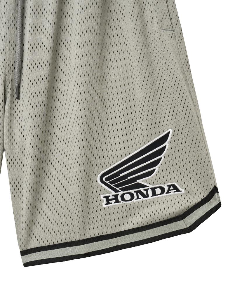 PHYPS MOTORCYCLE Lip Mesh Jersey Shorts Light Gray