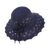 Sun Hat Large with Crocheted Flower Fashionable for Women Ladies Woven Beach Hat for Travel Seaside Holiday Vacation Outdoor