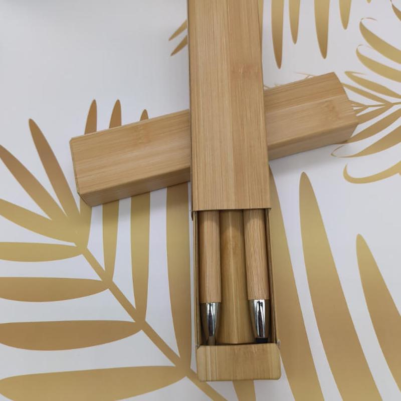 2Pcs Bamboo Ballpoint Pen Stylus Contact Pen Office & School Supplies Pens & Writing Supplies Gifts-Black Ink