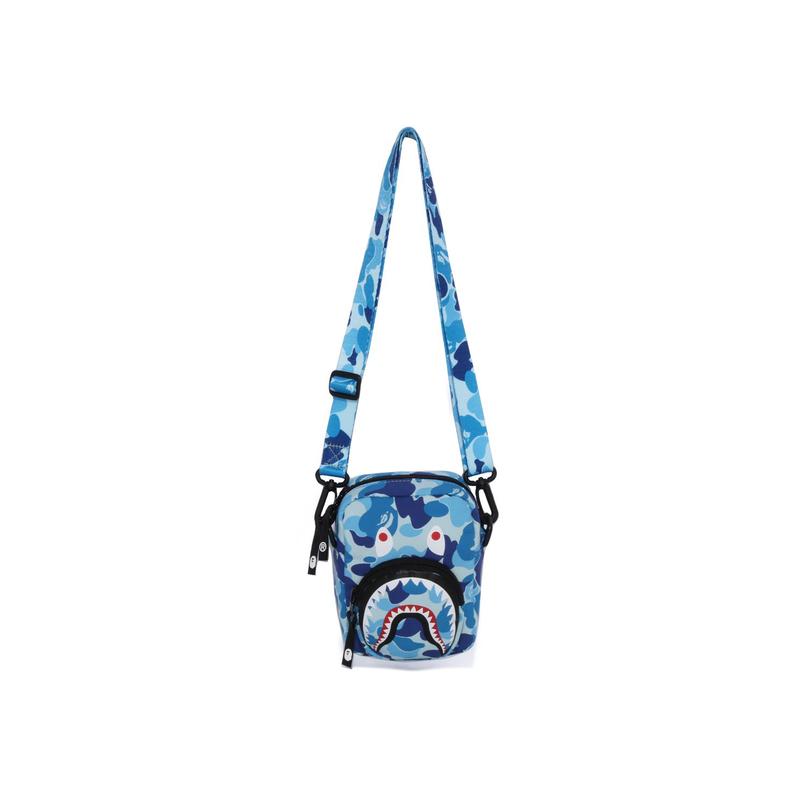 A Bathing Ape Camouflage Shark Shoulder Fabric Crossbody Bag Unisex bags Blue Green Pink 0ZXBGM003901Q