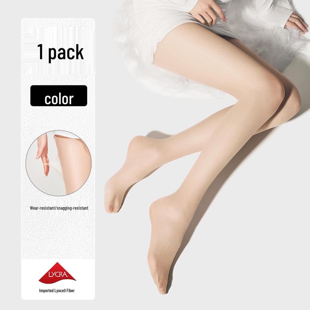 Women's Black Ultra-Thin Pantyhose: Skin-Feel, Anti-Snag, Sexy High-End Tights for Spring, Autumn, and Winter.