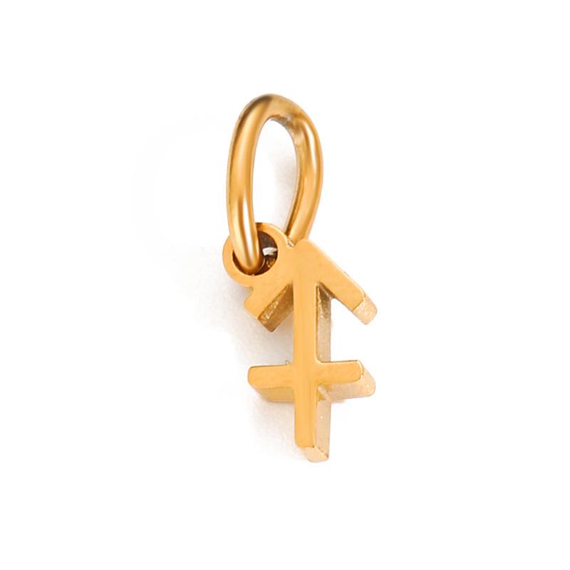 Stainless Steel Zodiac Jewelry Pendants for DIY Necklaces and Bracelets
