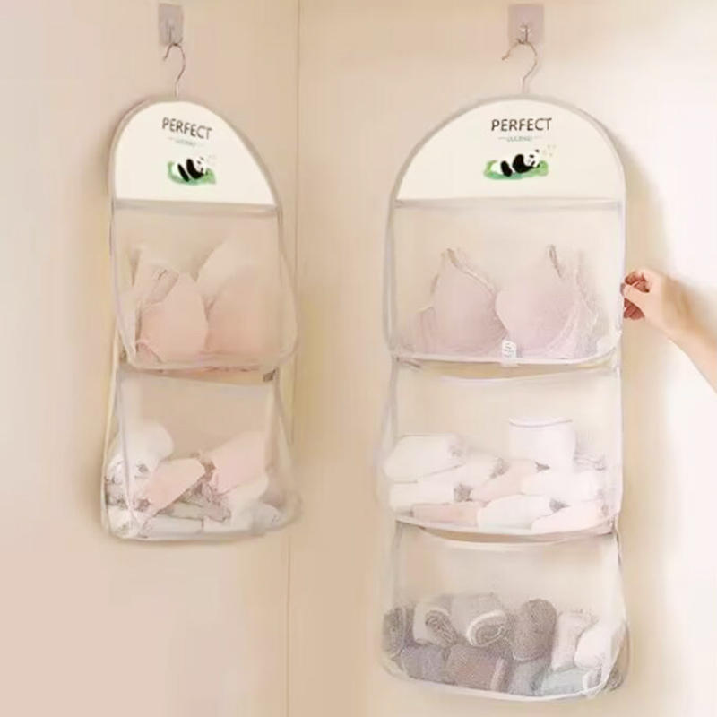 Multilayer Wall Hanging Storage Bags Large Capacity Storage Bag Home Dormitory Wardrobe Socks Underwear Storage Mesh Bags