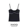 Western Style 2024 Autumn New Product Women Design Sense Sling Black Backless All-Matching French Style Top 3641800
