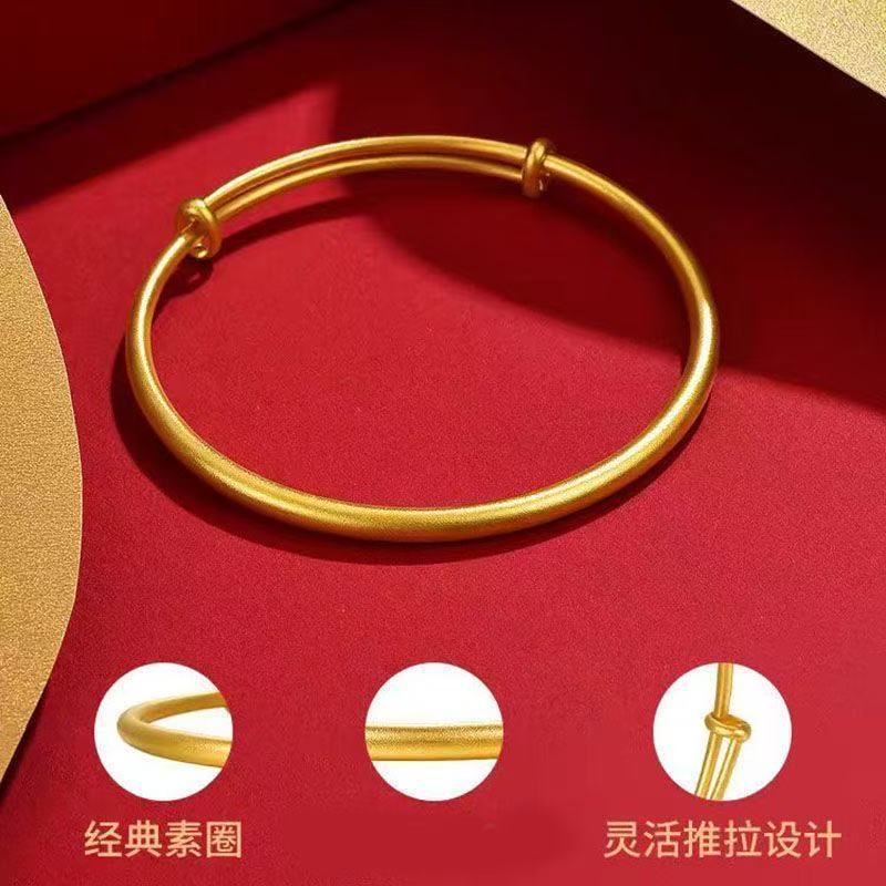 Ancient Method Inherited Round Belly Push-pull Bracelet for Women, Light Luxury and High-end Bracelet