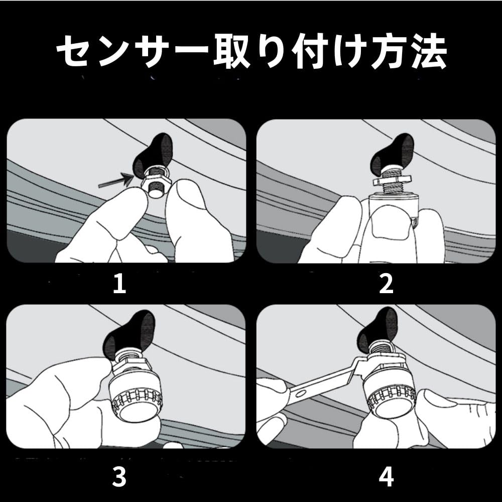 Obest Tire Pressure Sensor, 6 Wheels, TPM, Air Pressure Sensor, High Performance Chip, Pressure