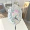 Cute Cartoon Pendant Keychain Harajuku Transparent Oval Earphone Storage Bag Portable Data Line Organizer Pouch
