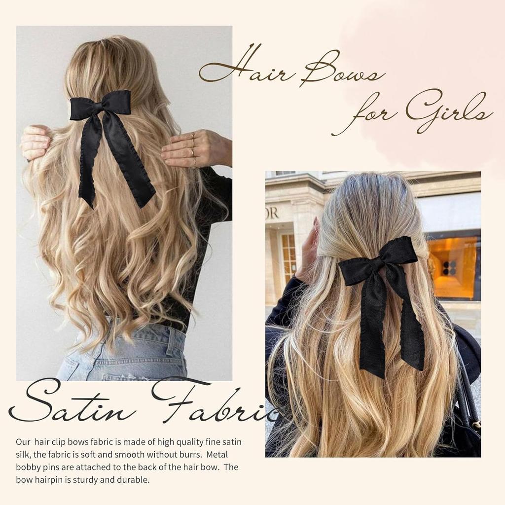 Elegant Cute Ribbon Bow Hairpins Women Girls Gift Hair Clips Pin Barrettes Accessories Hairclip Headdress Headwear Ornament