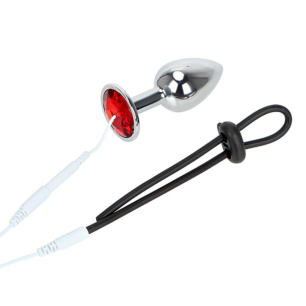 Electric Shock Penis Ring Anal Plug For Men Cock Exerciser Butt Dilator Women Nipple Clamps Medical Stimulator Sex Toys Adult 18