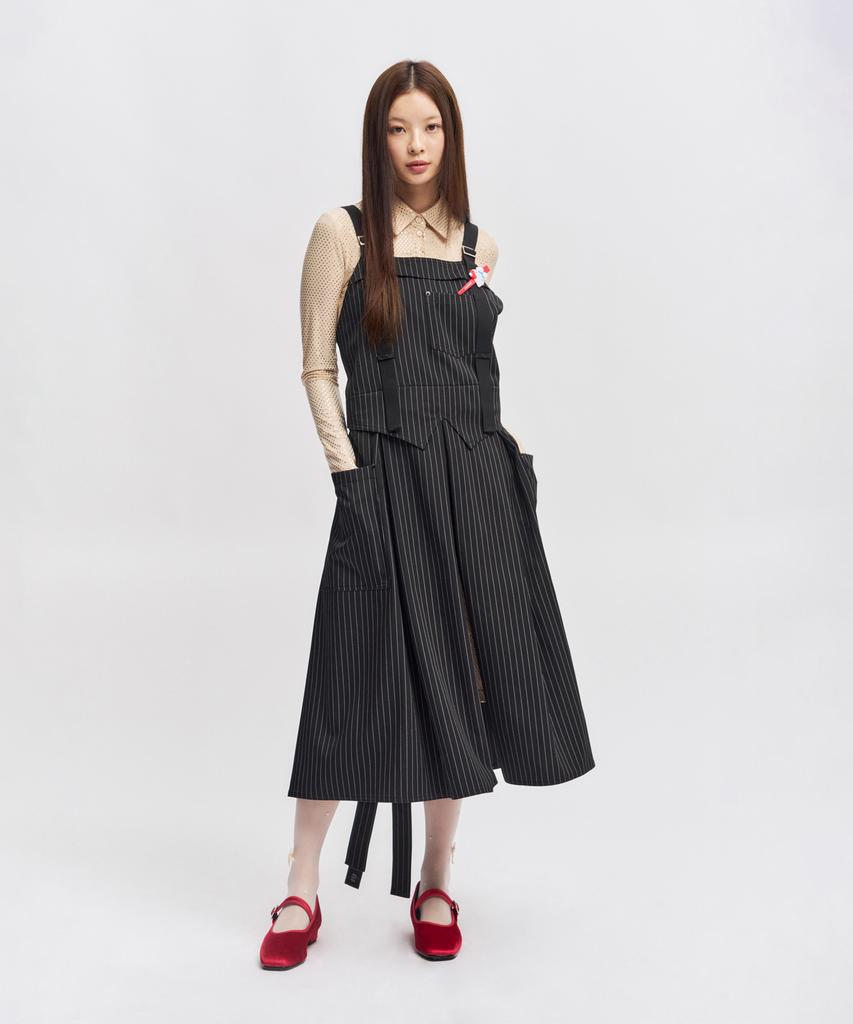 Eipeuleonwei Gentle Black Apron Dress