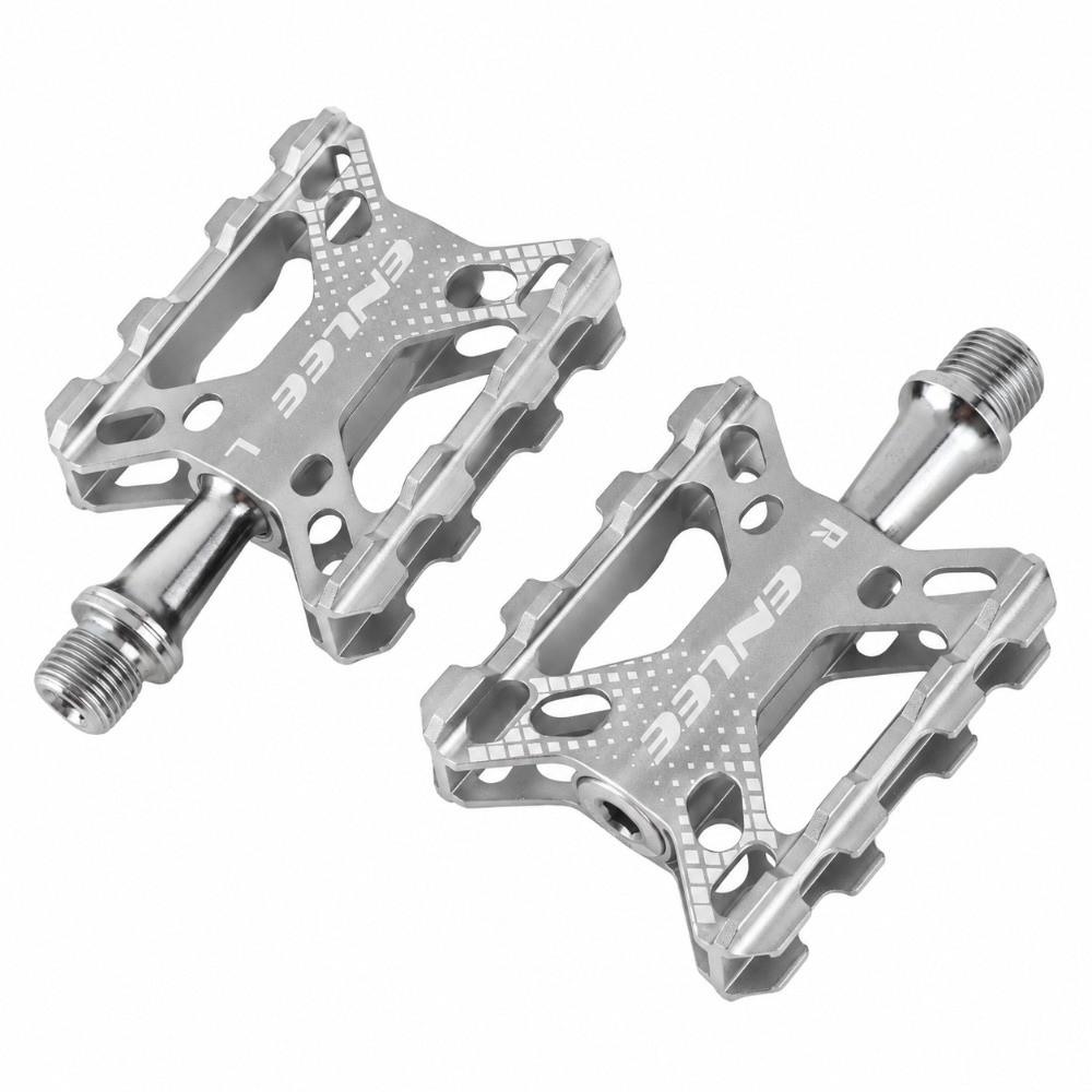 1 Pair Aluminium Alloy Mountain Bike Pedals 9/16" Spindles Bicycle Platform Pedals Folding Bikes