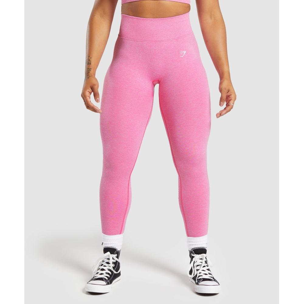 

GYMSHARK Lift Contour Seamless Leggings Physical Pink White Marl B6A9C KCB8 L
