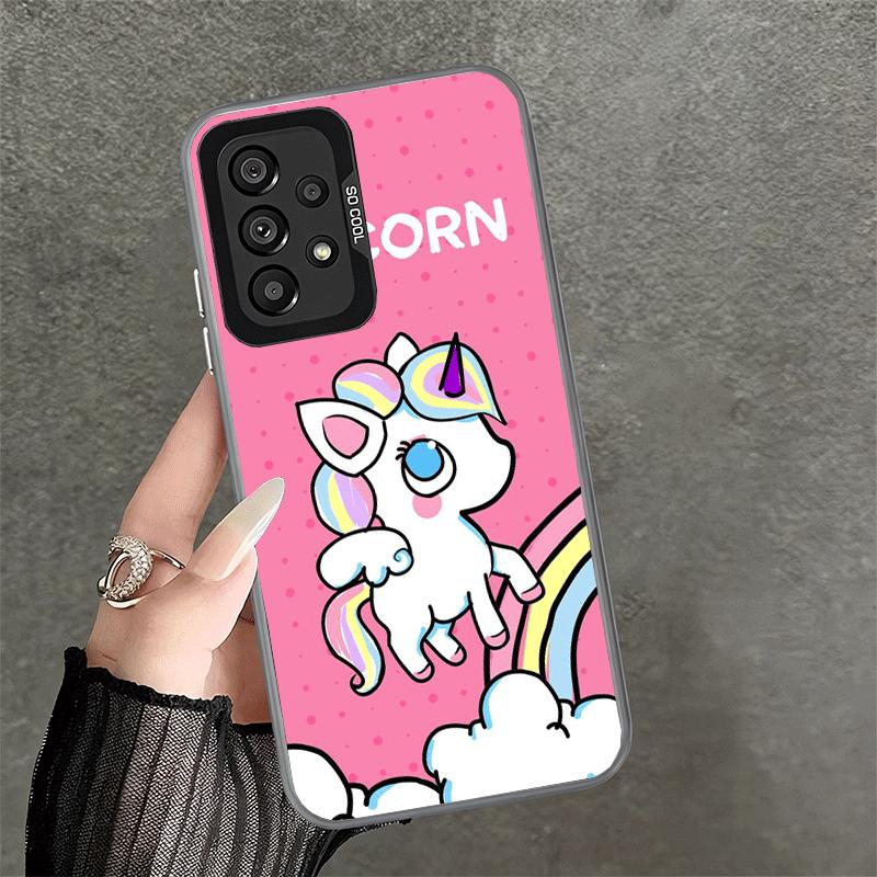 

Pink Unicorn Rainbow Shockproof Phone Case for Samsung A17 A16 A15 A14 A37 A57 A36 A56 A26 A35 A55 A25 A34 A54 A24 A13 A23 A33 A Samsung A53