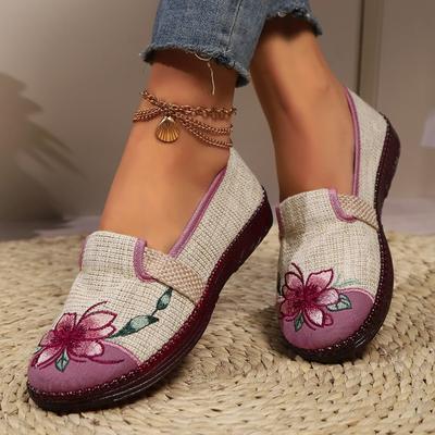 Fashion New Round Toe Comfortable Casual Embroidered Flat Shoes Hot Selling Summer Elegant Breathable Mesh Women's Shoes