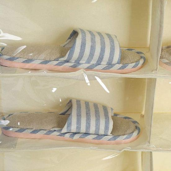 Over The Door Shoe Rack Hanging Shoe Organizer with 26 Large Pockets Foldable Over-the-Door Storage Bag for Closet Door Dormitory