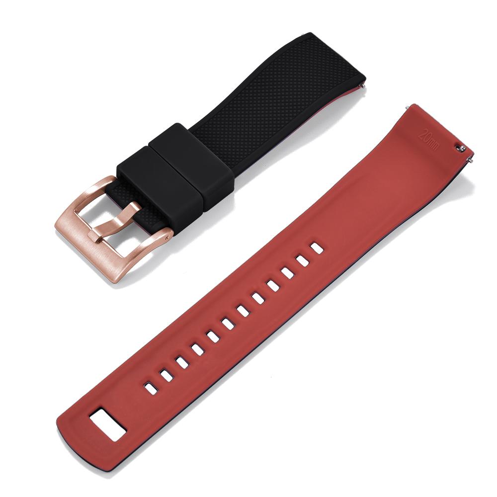 STAPELP Premium Silicone Watch Band Quick Release Rubber 20mm Watch Strap Silicone Watch Strap Watch Replacement Watchband