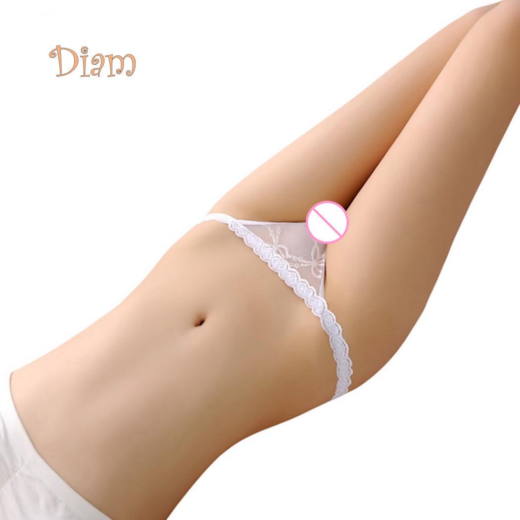 

Женские сексуальные кружевные трусики- стринги One Size белый
