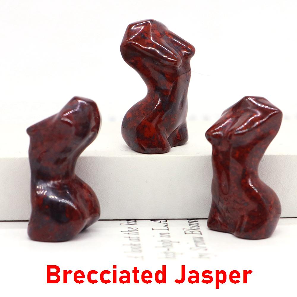 1,2" Sexuelle Damenmodell-Statue Heimdekoration Heilkristall Geschnitzter Edelstein Weiblicher Körperbüste Figur, Reiki Rosenquarz Göttin Geschenke