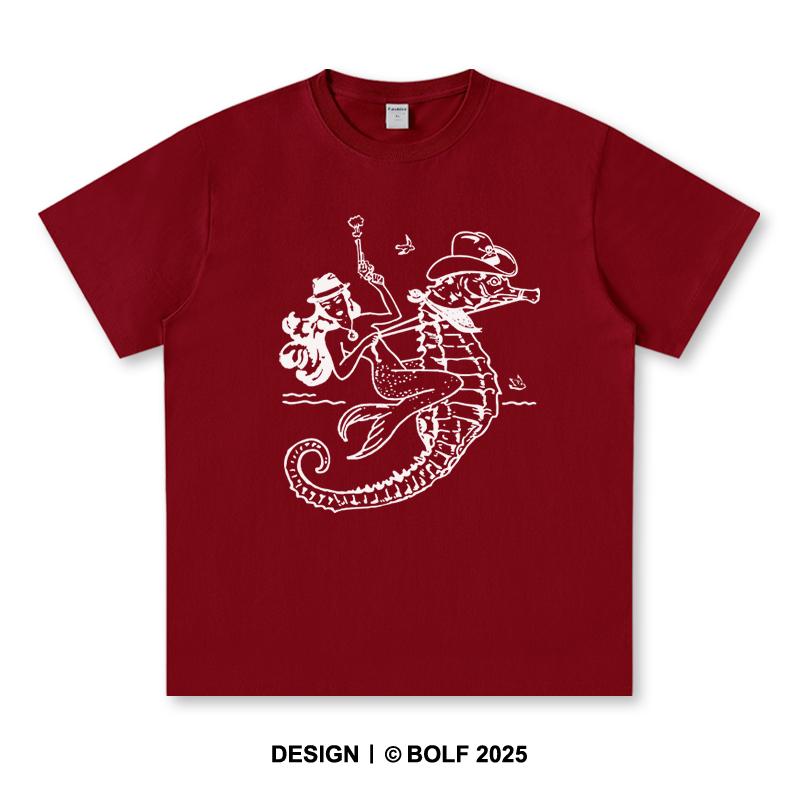 Printed 100% Cotton Women's Oversized T-Shirt Loose Fit Graphic Tees Tops for Daily Wear