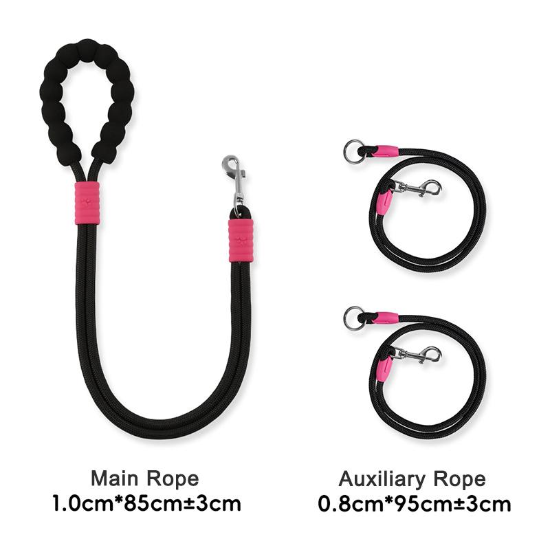 Hands Free Double Dog Leash with Soft Padded Handle Wear-resistant Adjustable No Tangle Dog Walking Rope Pet Outdoor Supplies