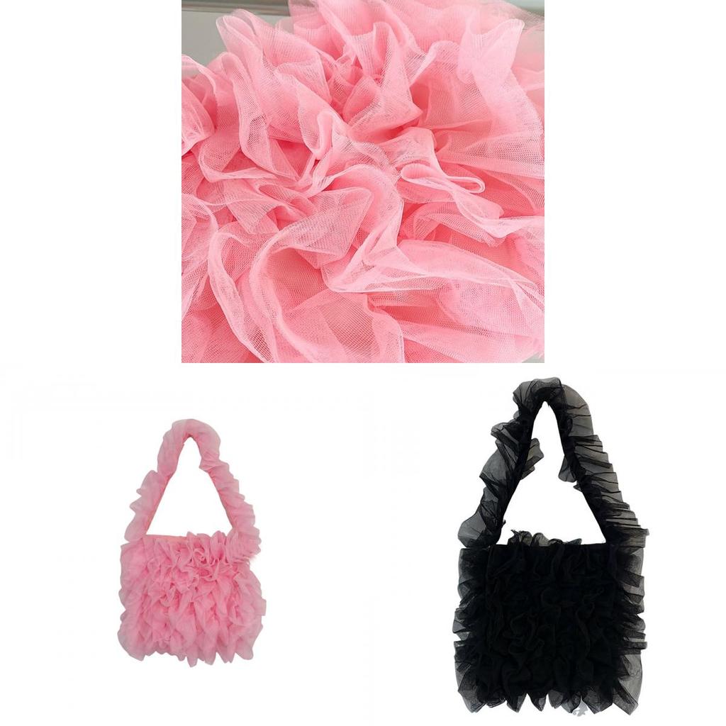 Lace Soft Sheer Ruffle Shoulder Bag For Daily Casual Women