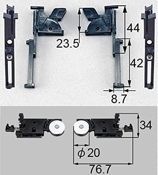 LIXIL Maintenance Door Rollers and 1 JFKT301FR LIXIL Tostem Maintenance Parts, (Left Right, each) + JFKT301FL,