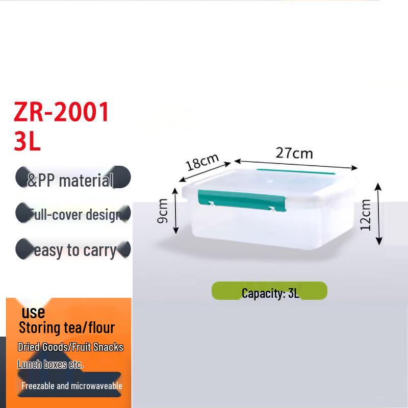Zhongran PP Transparent Rectangular Food Storage Container