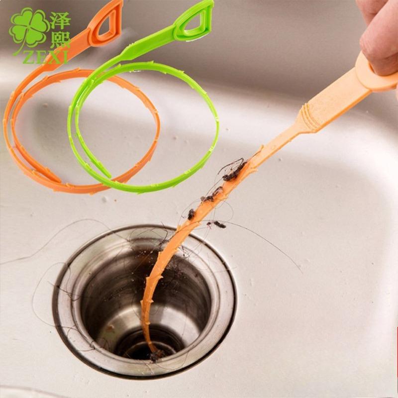 Hair Hair Cleaner, Sewer Through Toilet Dredger, Household Sink Anti-blocking Cleaning Hook зелёный