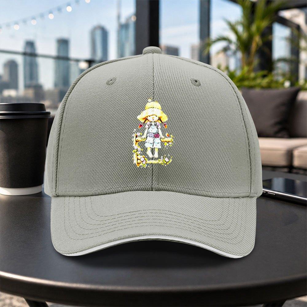 Strawberry Doll Print Baseball Cap Unisex Adjustable Duckbill Hat Lightweight Casual Outdoor Travel Party Daily Wear