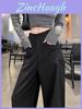 Casual Womens Loose Fit Wool Blend Wide Leg Pants For Spring 2025