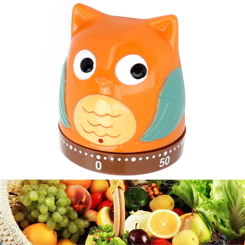 Kreskówkowy Uroczy 60-minutowy Timer Nakręcany Mechaniczny Obrotowy Timer Odliczający do Nauki