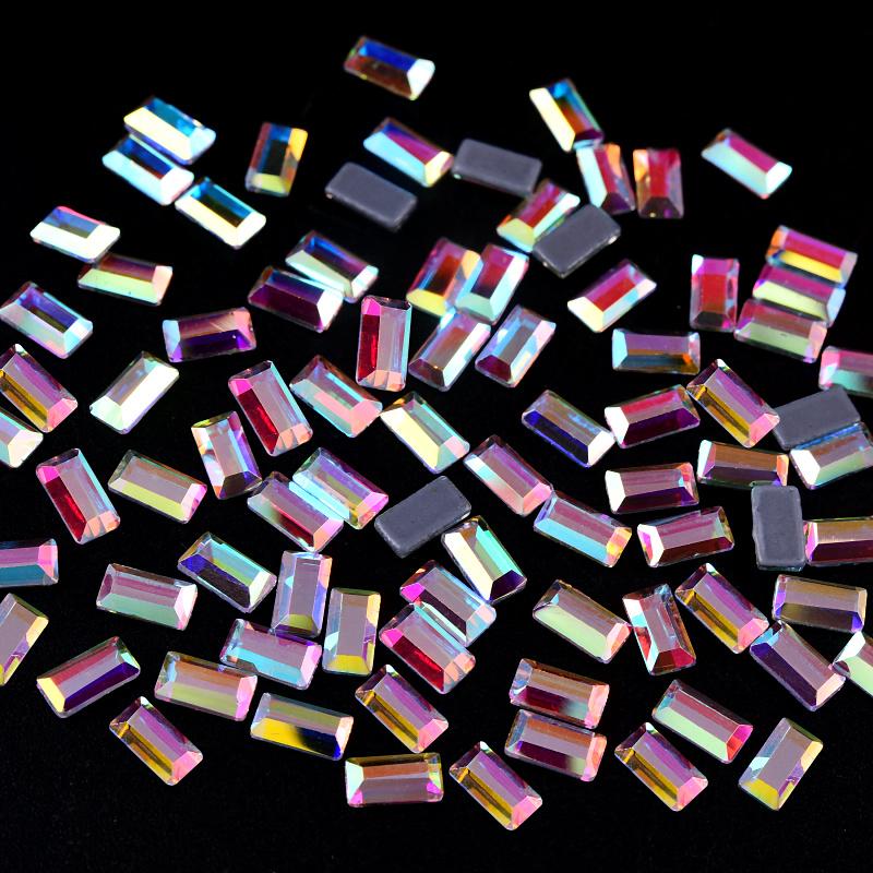 Blinginbox Hight Quality Rhinestone Bulk Special Shapes Crystal AB Hot Fix Rhinestones Iron on Rhinestones for Fabric Decoration