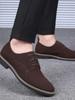 Herre Semsket Sko Snøresko Blå Oxford Sko for Menn Flats Motesneakers Høst Pustende Komfortable Fritidssko