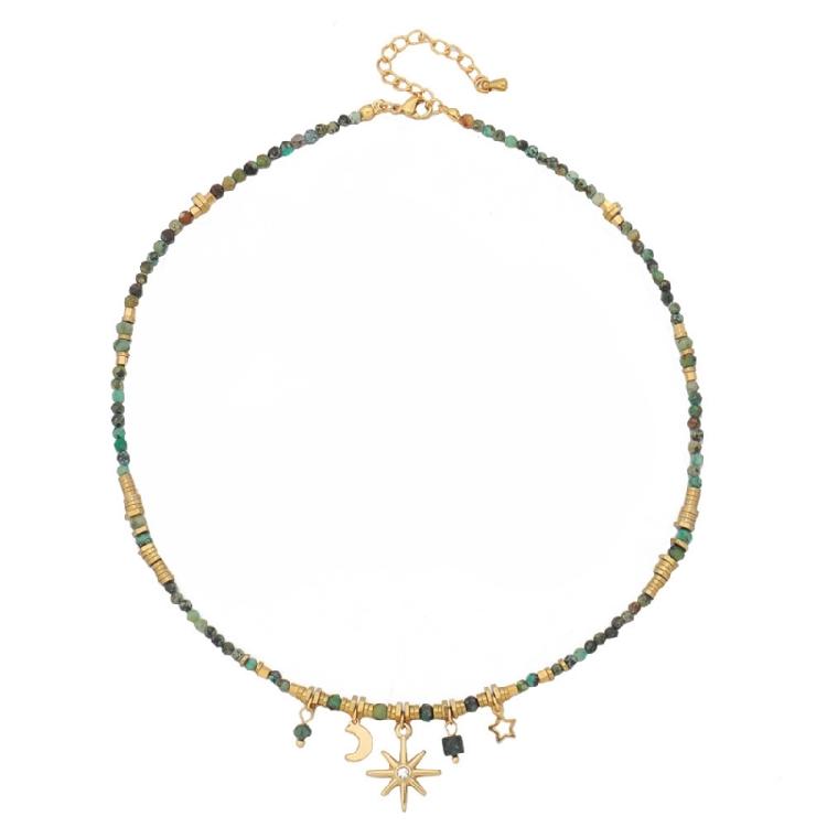 Handcrafted Sunflower Jewelry Beaded Necklace Adjustable Chain Necklace for Date