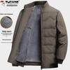 Veste en coton pour homme Woodpecker: Preuve du froid, Avec velours, Épaissi pour les personnes d'âge mûr et les personnes âgées, Style polyvalent automne/hiver