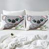 Cute Cartoon Koala Three-Piece Quilt Cover Digital Printing Bedding Set Bed Cover