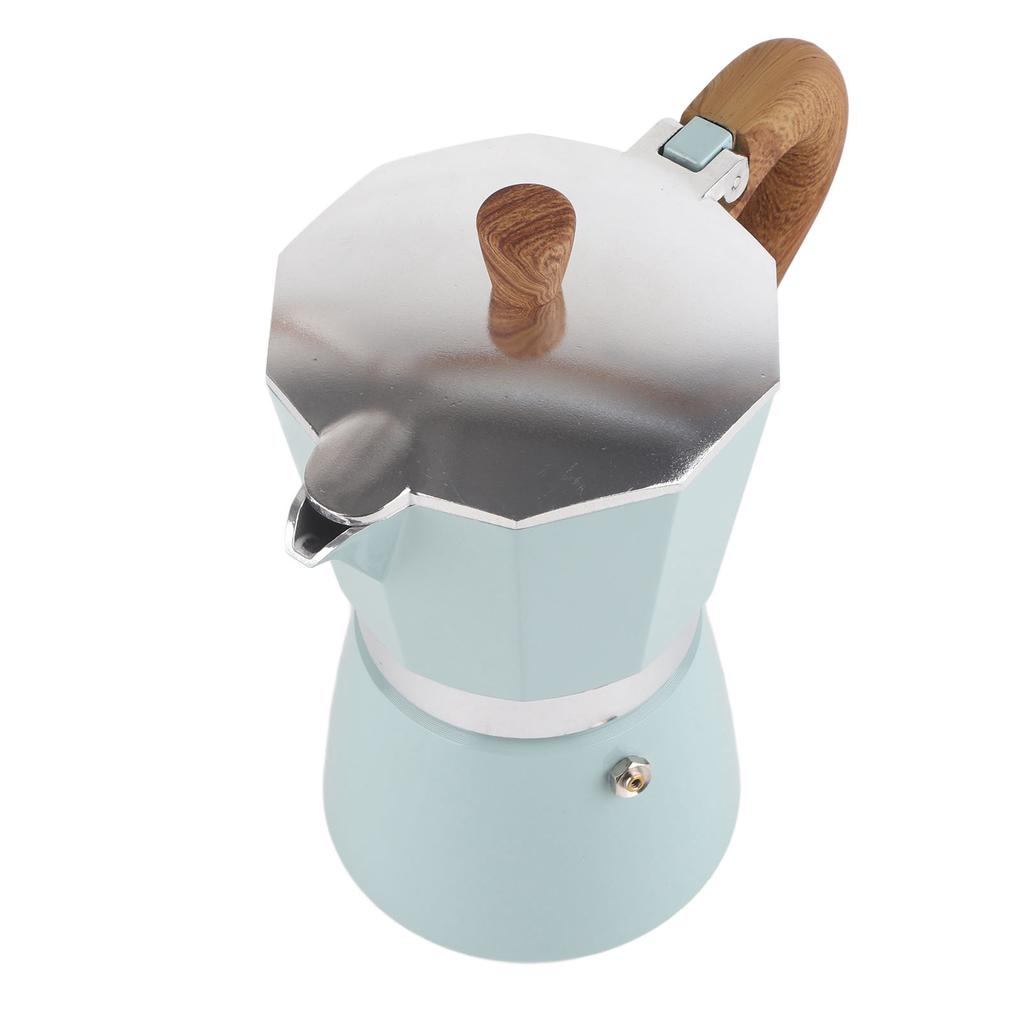 Moka Coffee Maker 300ml 6 Cups Aluminum Alloy Fine Details Moka Italian Coffee Maker for Home Cafe