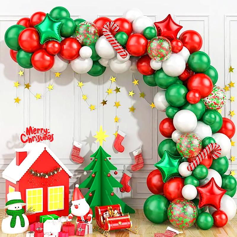 100 Stück/Set Atmosphäre Requisite DIY Weihnachtsballons Ladendekoration Feiertagsdekorationen Große Mengen Weihnachten