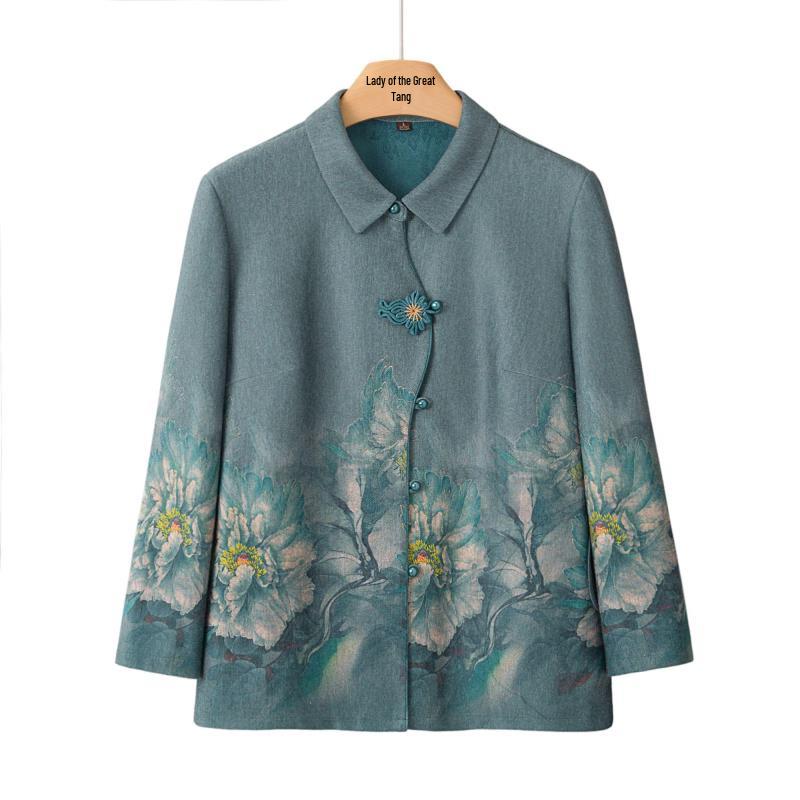 

YUZHAOLIN Повседневная женская рубашка с длинным рукавом для пожилых XL