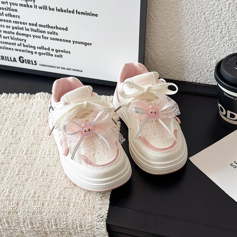 New Style Girls Shoes - Board Shoes, Cartoon-style, Student Casual Shoes, Sports Shoes 26 розовый