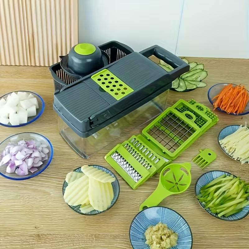 14 In 1 Multifunctional Vegetable Chopper Onion Chopper Handle Food Grate Food Chopper Kitchen Vegetable Slicer Dicer Cut