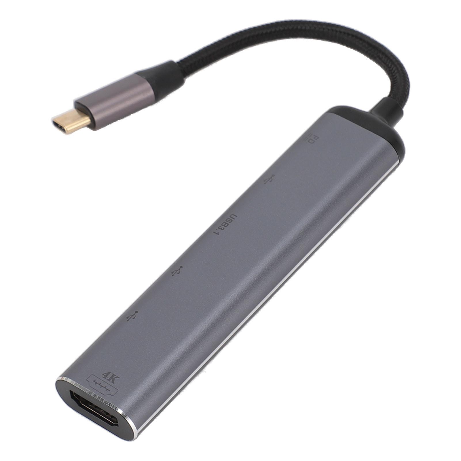 

USB C - мультимедийный интерфейс высокой четкости PD100W Тип A концентратор Разрешение 60 Гц USB C Multiport