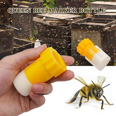 New Beekeeping Tools Queen Bee Marking Bottle Queen Bee Catcher Cage One Handed Marker Bottle Plunger Plush Beekeeper 1Pc