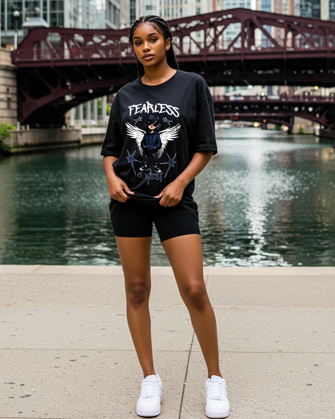 Girl Character Cool Oversized T-Shirt S